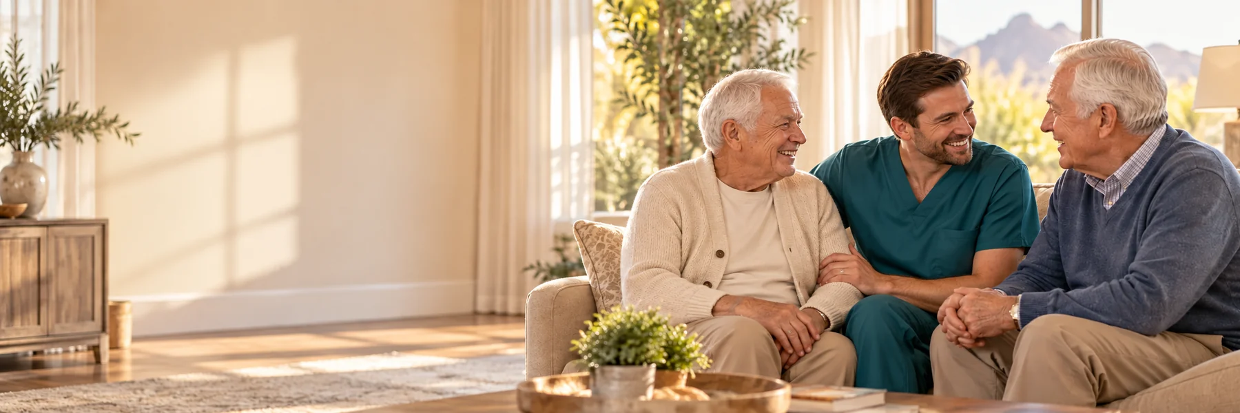 Illustrative older adult at home