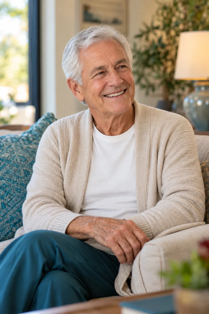 Illustrative portrait of an older man